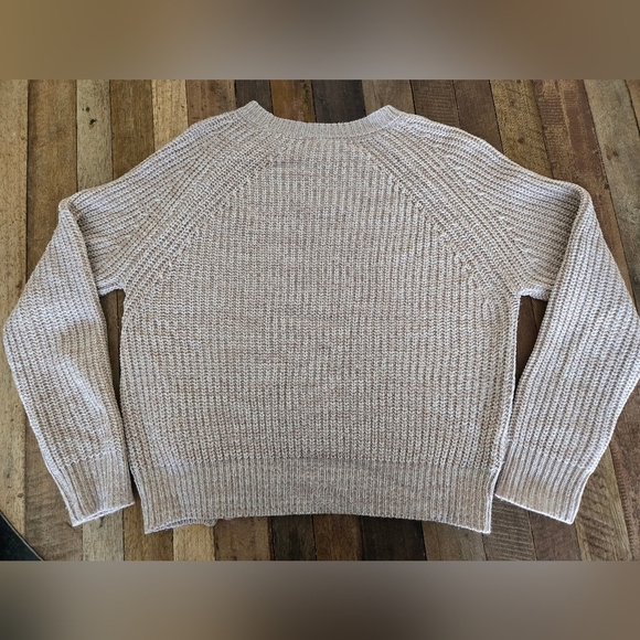 Anthropologie - John + Jenn | Cream Chunky Knit Crew Neck Sweater, Size S - Picture 8 of 9